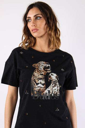 T-shirt Tigre Dalmata Nero - 7
