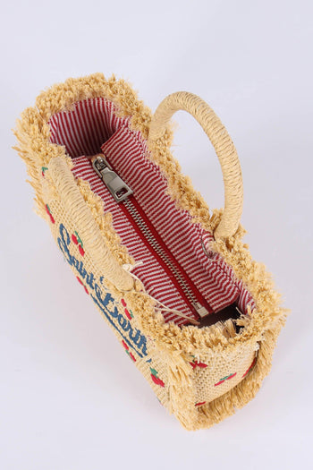 Vanity Mini Paglia Beige/rosso - 6