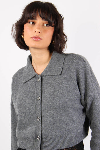 Tipicocardigan Pizzo Staccab Grigio/nero - 7