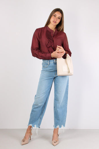 Camicia Mussola Rouge Bordeaux - 5