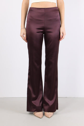 Pinolo Pantalone Effetto Raso Bordeaux - 2