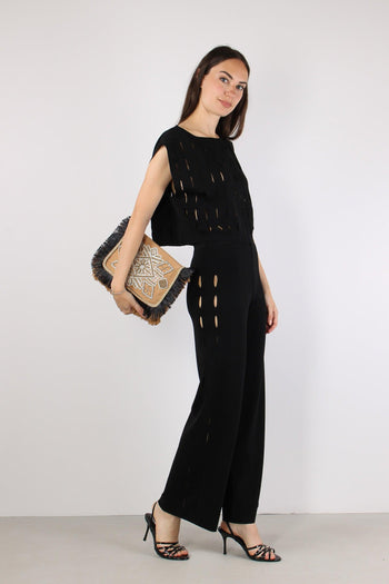 Pantalone Cut Out Nero - 5