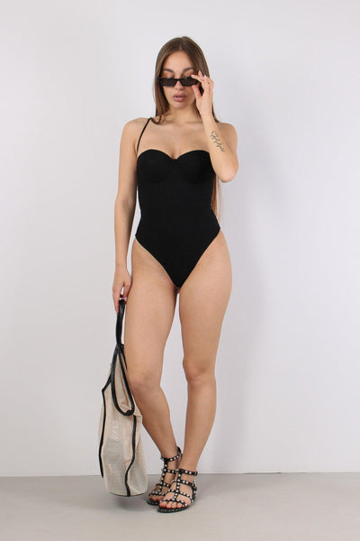 Rihanna Costume Intero Pizzo Nero