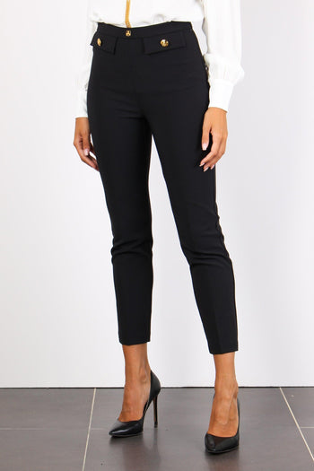 Pantalone Sigaretta Pattine Nero - 3