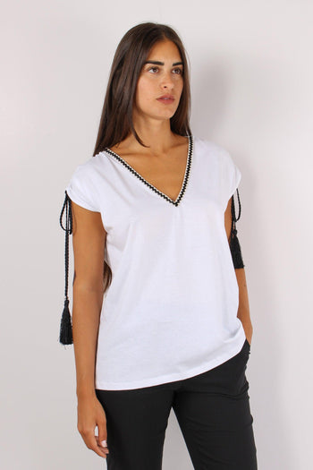T-shirt Passamanneria Spalla Bianco - 5