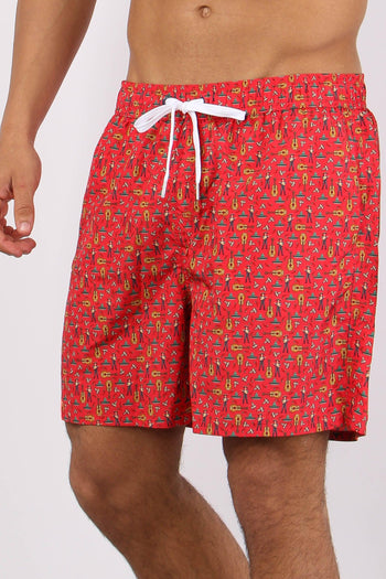 Costume Pantalone Fantasia Rosso - 3