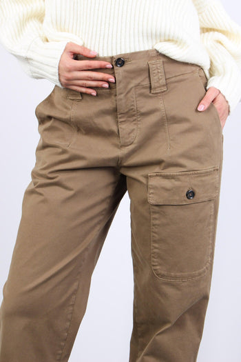 Globopantalone Cargo Gabardi Marrone Legno - 8