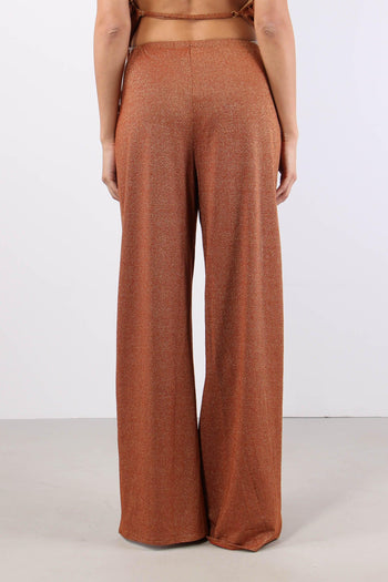 Pantalone Lurex Spacchi Laterali Ruggine - 5