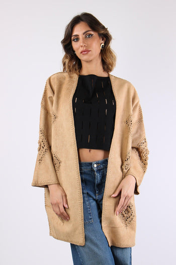 Kimono Eco Suede Ricami Suede - 3