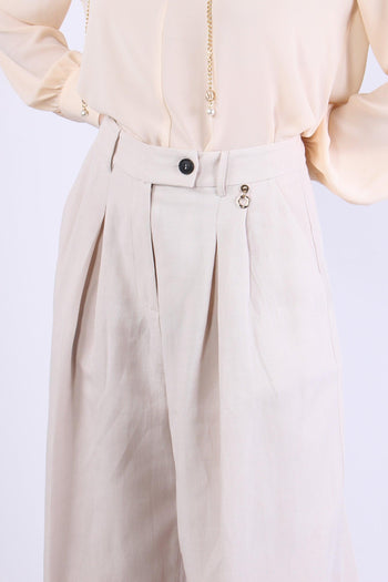 Cloes Pantalone Zampa Tessut Milk - 8