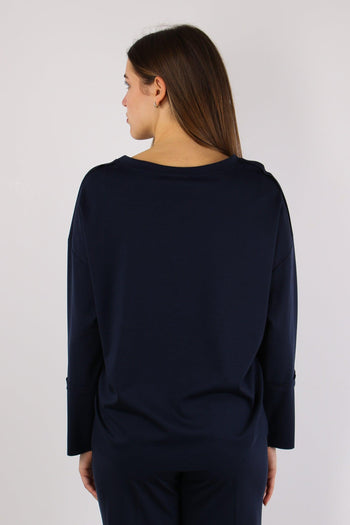 Maglia Punto Milano Tencelle Blu - 5