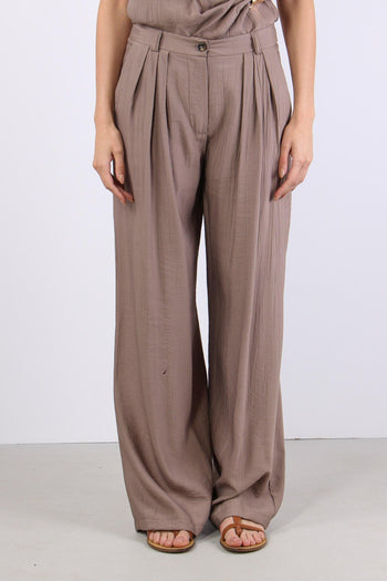 Pantalone Effetto Corteccia Tortora - 2