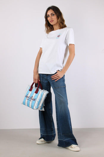 T-shirt Scritta Ricamo Strass Habitue - 5