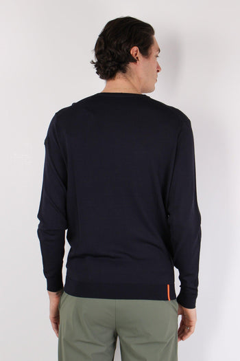 Maglia Girocollo Tessuto Tecnico Blue - 4