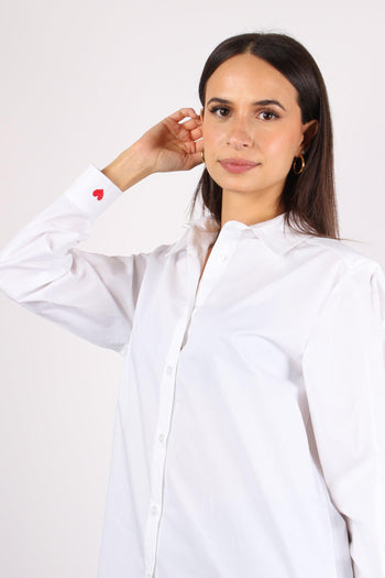 Camicia Over Ricamo Polso Bianco - 6