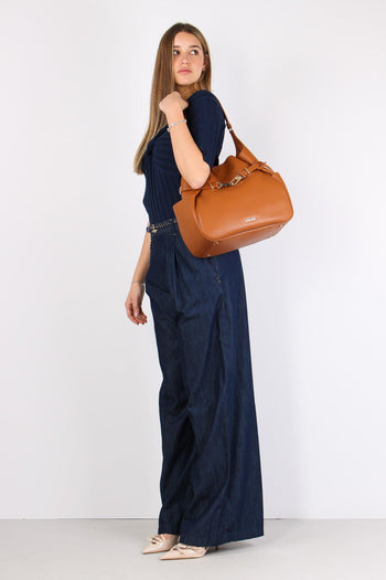 Pantalone Flare Chambry Denim Blue Dark - 6