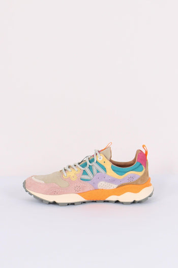 Sneakers Yamano Suede Nylon Pink/petrol - 7
