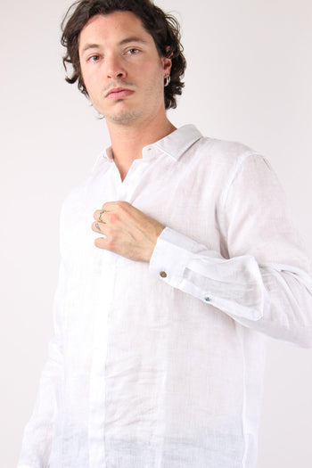 Camicia Lino Colletto Bianco - 7