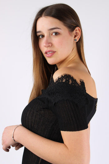 Haifi Top Inserto Pizzo Black - 8