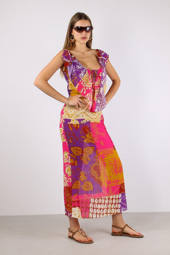 Abito Fantasia Multi Patch Fucsia/viola - 6