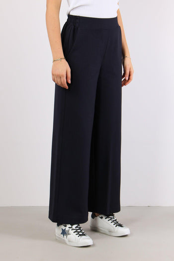 Pantalone Palazzo Gessato Blu - 4