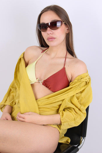 Bikini Triangolo Bicolore Ruggine/oro - 7