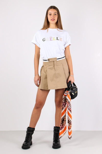T-shirt Logo Multicolor Bianco