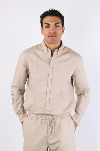 Camicia Basica Lino Stone - 4