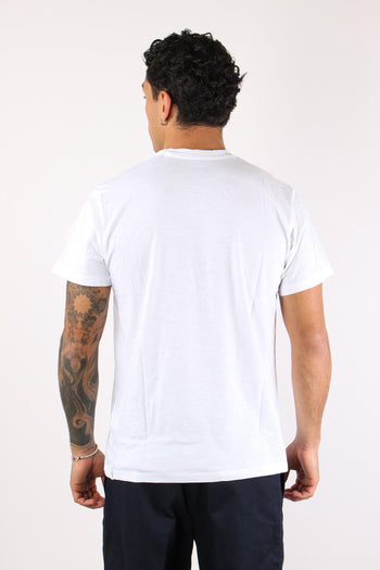 T-shirt Girocollo Taschino Optic White - 4