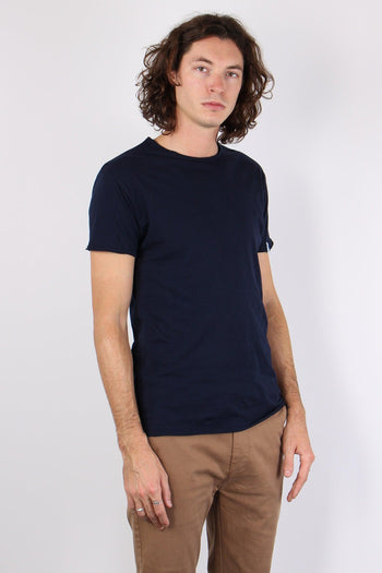 T-shirt Manica Corta Cotone Blu Navy - 4