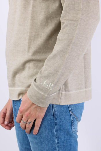 Maglia Doppia Tintura Effetto Lino Cement - 8