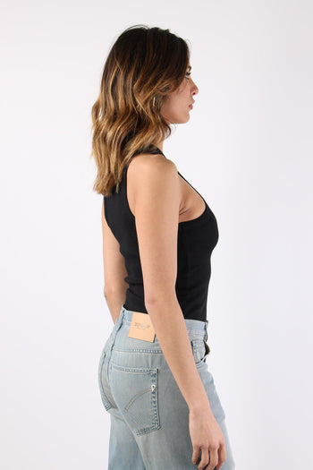 Canotta Cotone Logo Nero - 8