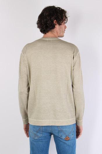 Maglia Doppia Tintura Effetto Lino Cement - 5