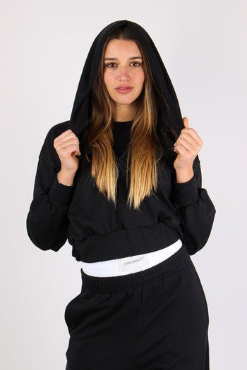 Felpa Over Scavo V Nero - 3