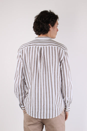 Camicia Lino Riga Grande Brown - 5