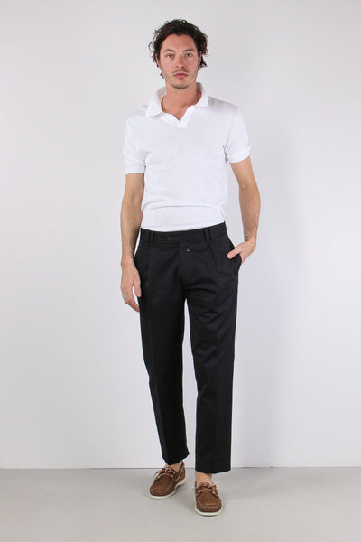 Tela Pantalone Largo Nero