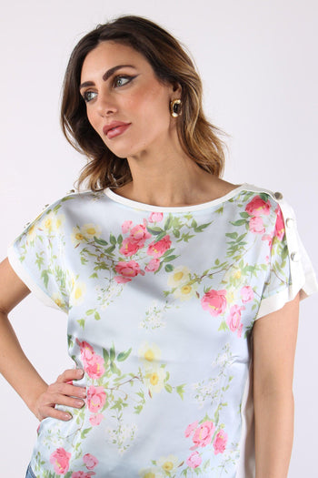 T-shirt Inserto Fantasia Bianco/botanic - 8