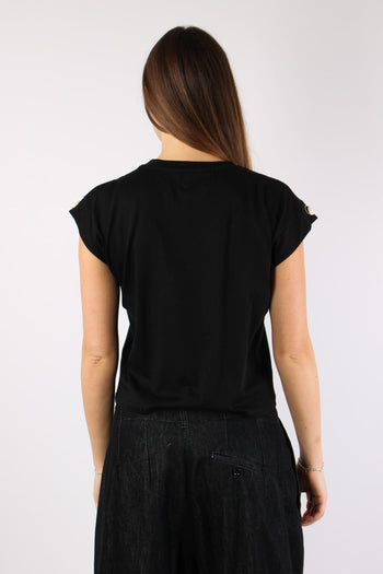 T-shirt Ricamo Conchiglia Nero - 4
