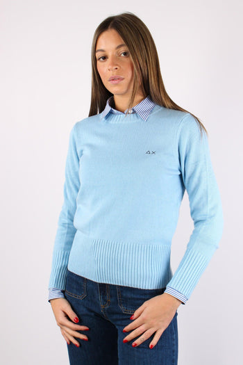 Girocollo Misto Cashmere Sky Blue - 6