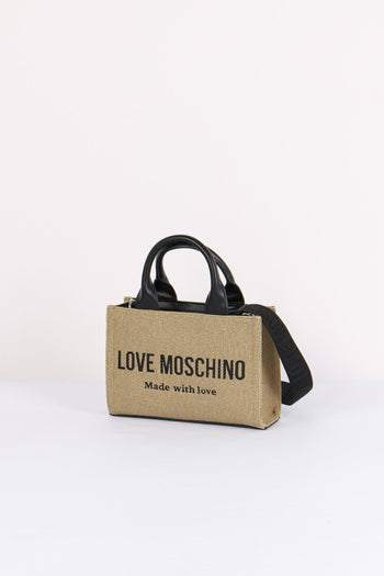 Borsa 2 Manici Logo Canvas Oro - 2