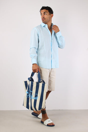 Essential Bag Canvas Blu/beige - 8