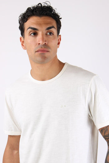 T-shirt Cotone Fiammato Bianco - 6