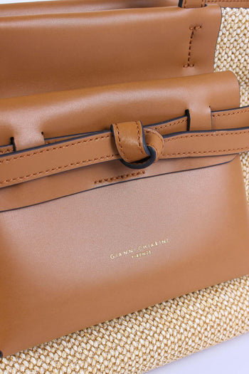 Belty Shopping Mini Rafia Naturale/cuoio - 9