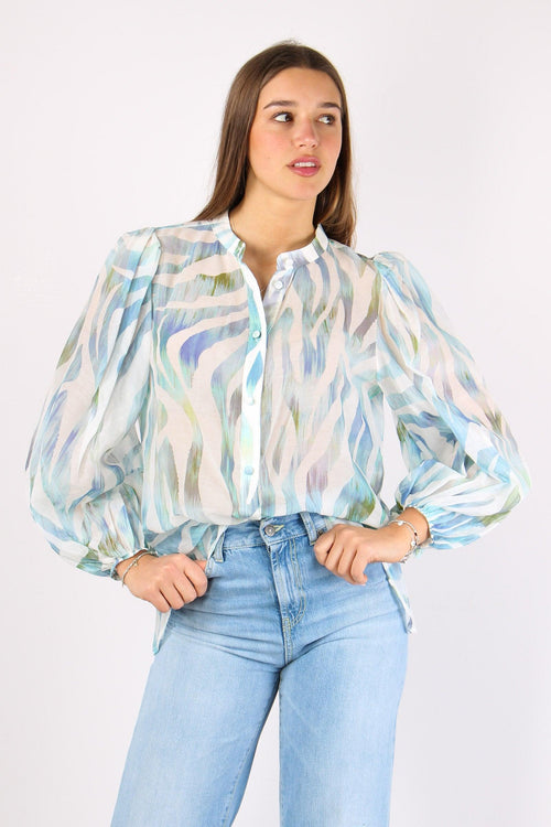 Camicia Misto Seta Fantasia Borabora