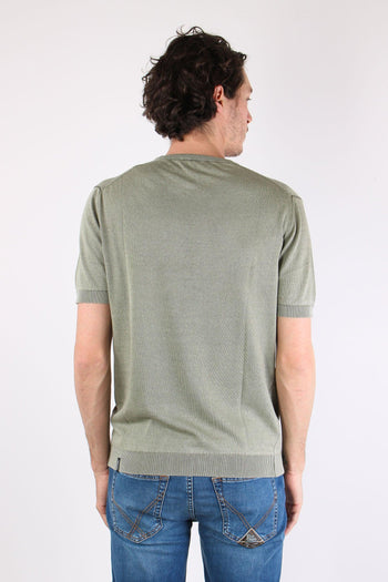T-shirt Girocollo Basica Green Fade - 4