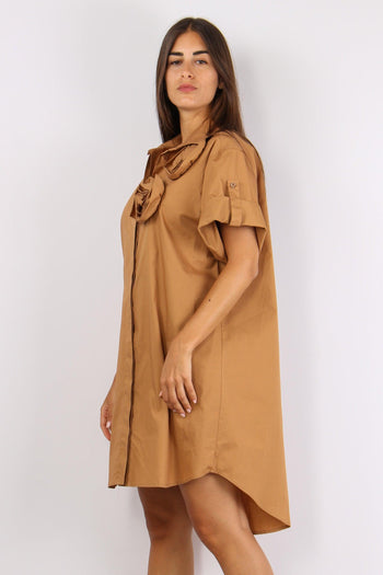 Abito Cotone Applicazione Fior Biscotto - 6