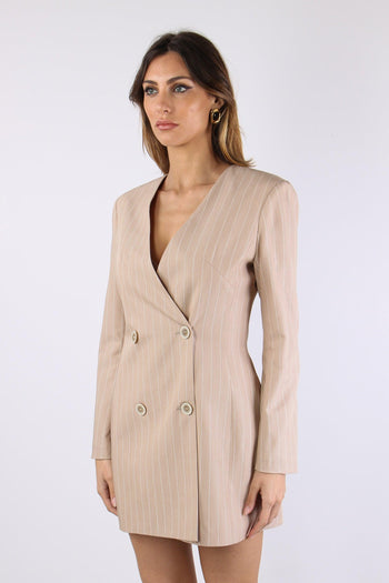 Robe Manteau Gessato Bianco - 2
