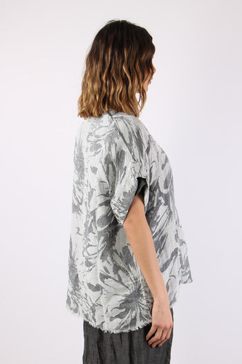 Giacca Kimono Frange Fantasia Sabbia/canna Fucile - 6