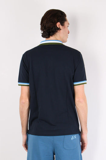 Polo Mc Collo Multiriga Navy Blue - 3