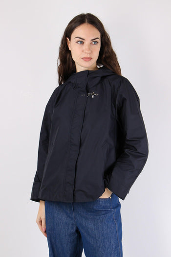 Cappa Nylon Cappuccio Blu - 3
